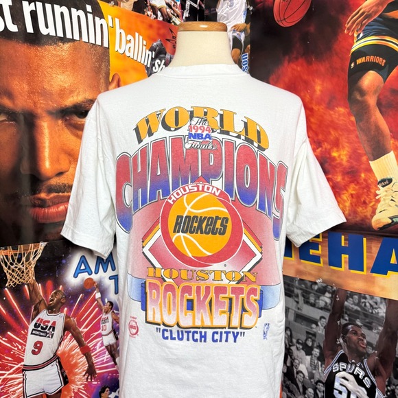 True Fan Sportswear Other - Vintage Houston Rockets 1994 NBA Finals Champions Clutch City T-Shirt Sz XL